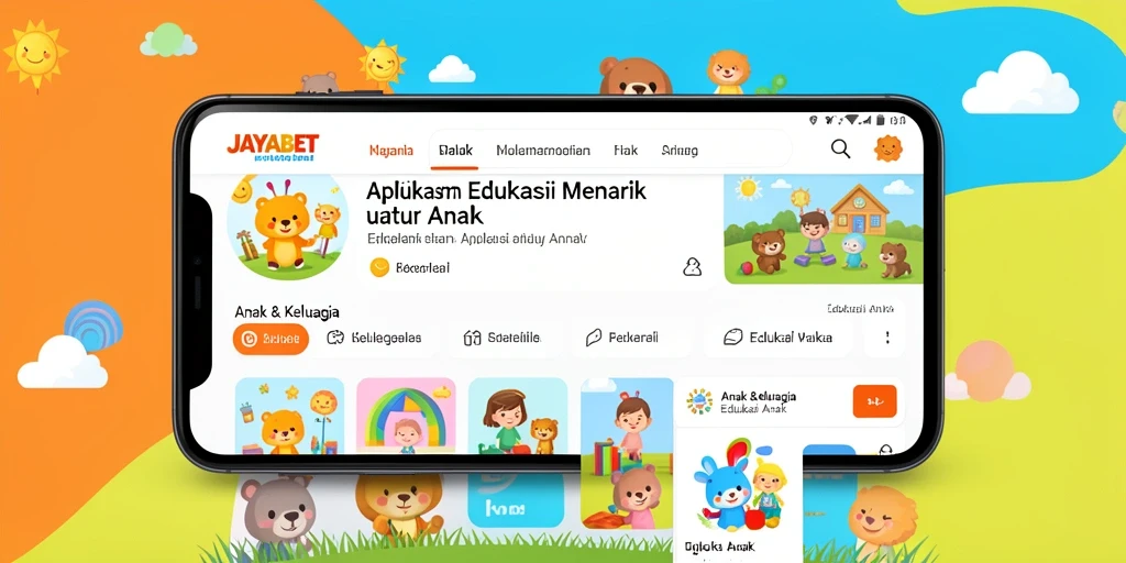 Antarmuka aplikasi JAYABET untuk pembelajaran anak yang menyenangkan.