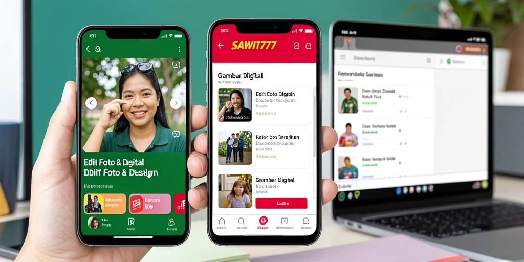 Screenshot antarmuka SAWIT777 yang menampilkan fitur edit foto.