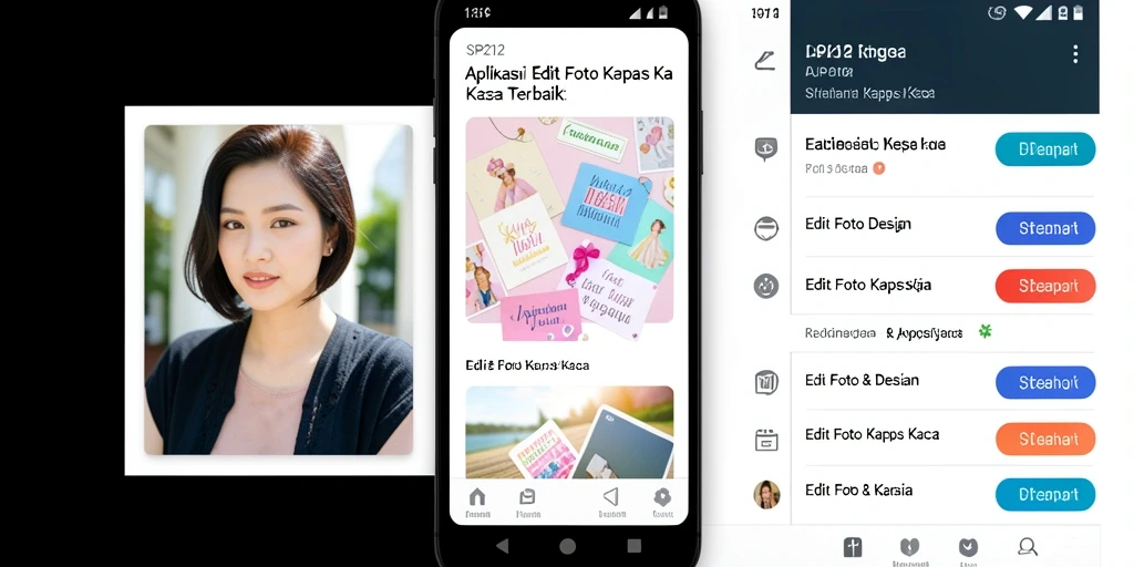 Antarmuka SP212 menampilkan fitur pengeditan foto kertas kaca.