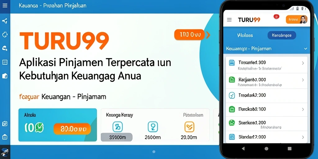 Screenshot aplikasi TURU99 menampilkan antarmuka pengguna yang intuitif.