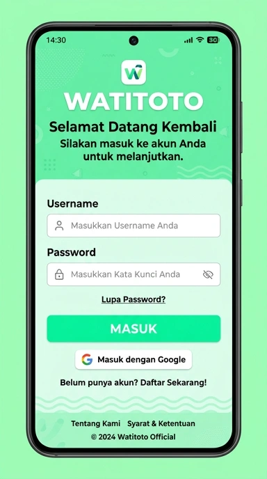 Masuk Akun Watitoto untuk Pengguna Android